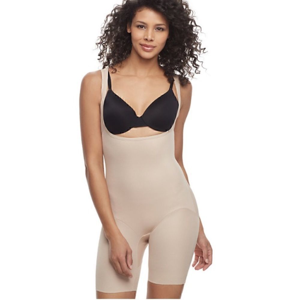 Naomi & Nicole Shape-wear Unbelievable Comfort Thigh Slimming Torsette Bodysuit